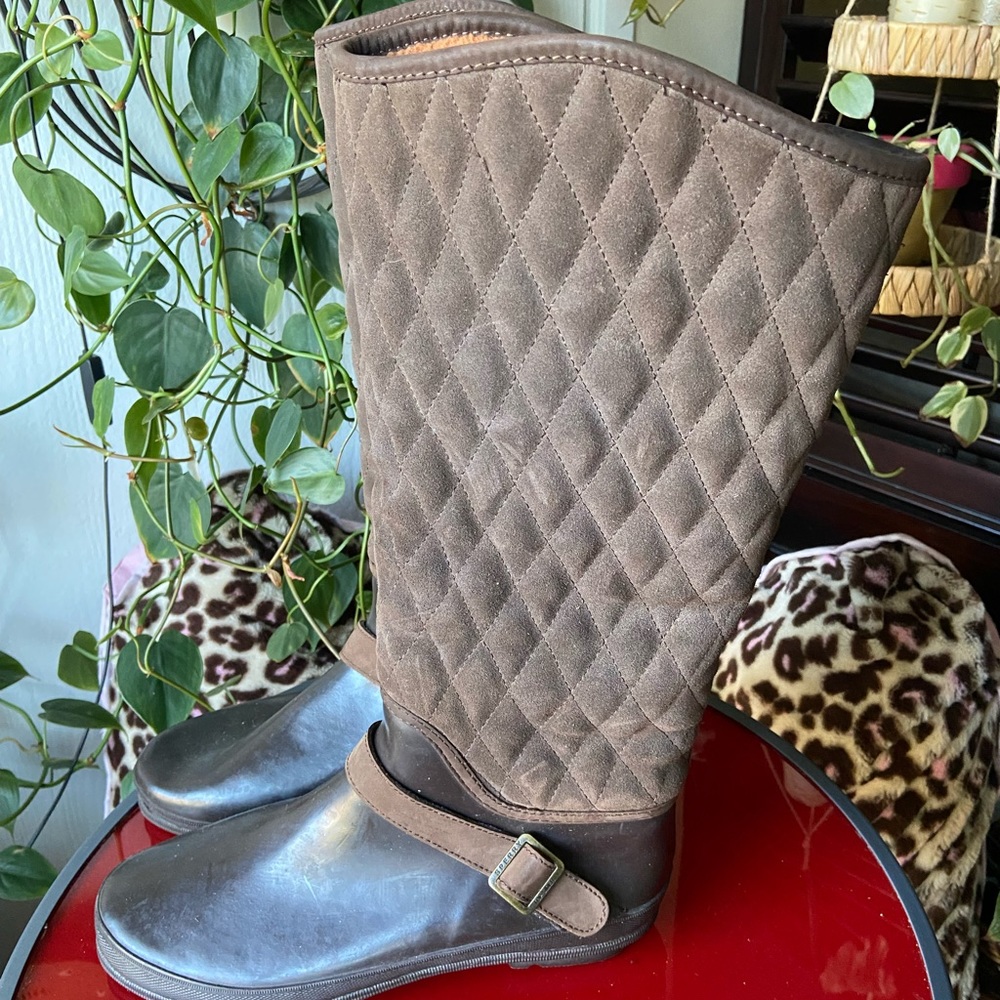 Sperry top-sider waterproof insulated quilted fleece rubber winterboots w/buckle